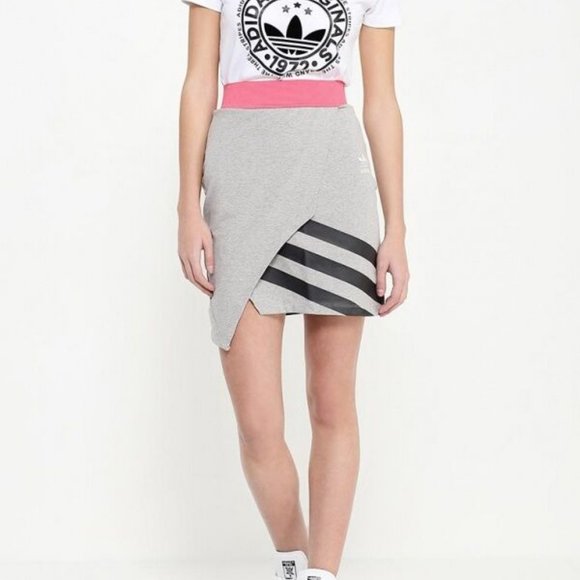 ADIDAS ORIGINALS Couture AJ7163 SKIRT Grey Heather - Picture 4 of 5